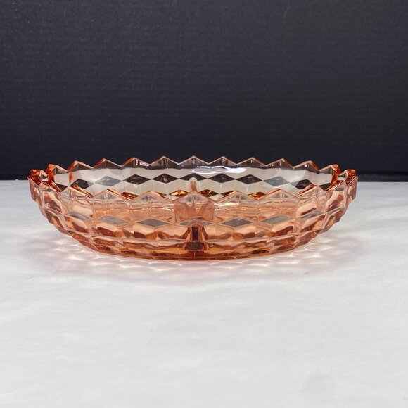 Vintage Colony Whitehall Peach Pink Divided Relish Tray Bowl - Picture 2 of 11